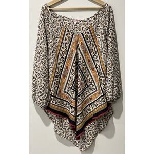 Free 2 Luv‎ Womens 3X Popover Top Floral Boho Festival Hippie